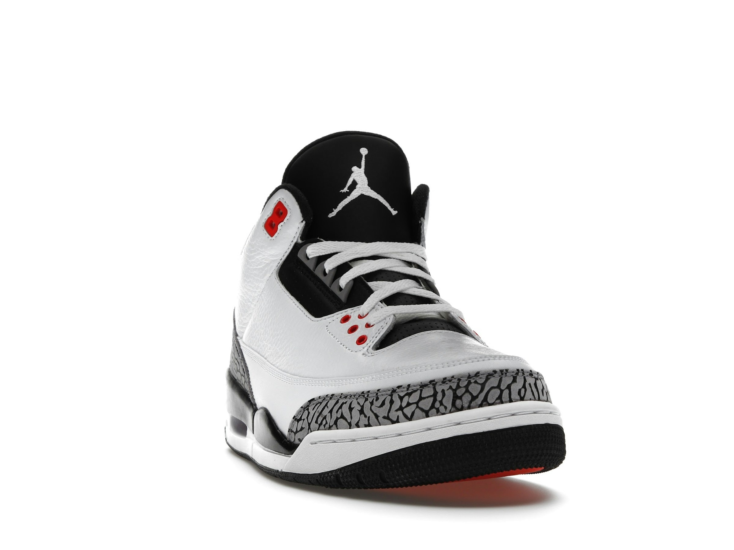 Air Jordan 3 Retro Trainers, 136064-123 - White/Cement Grey/Infrared 23/Black