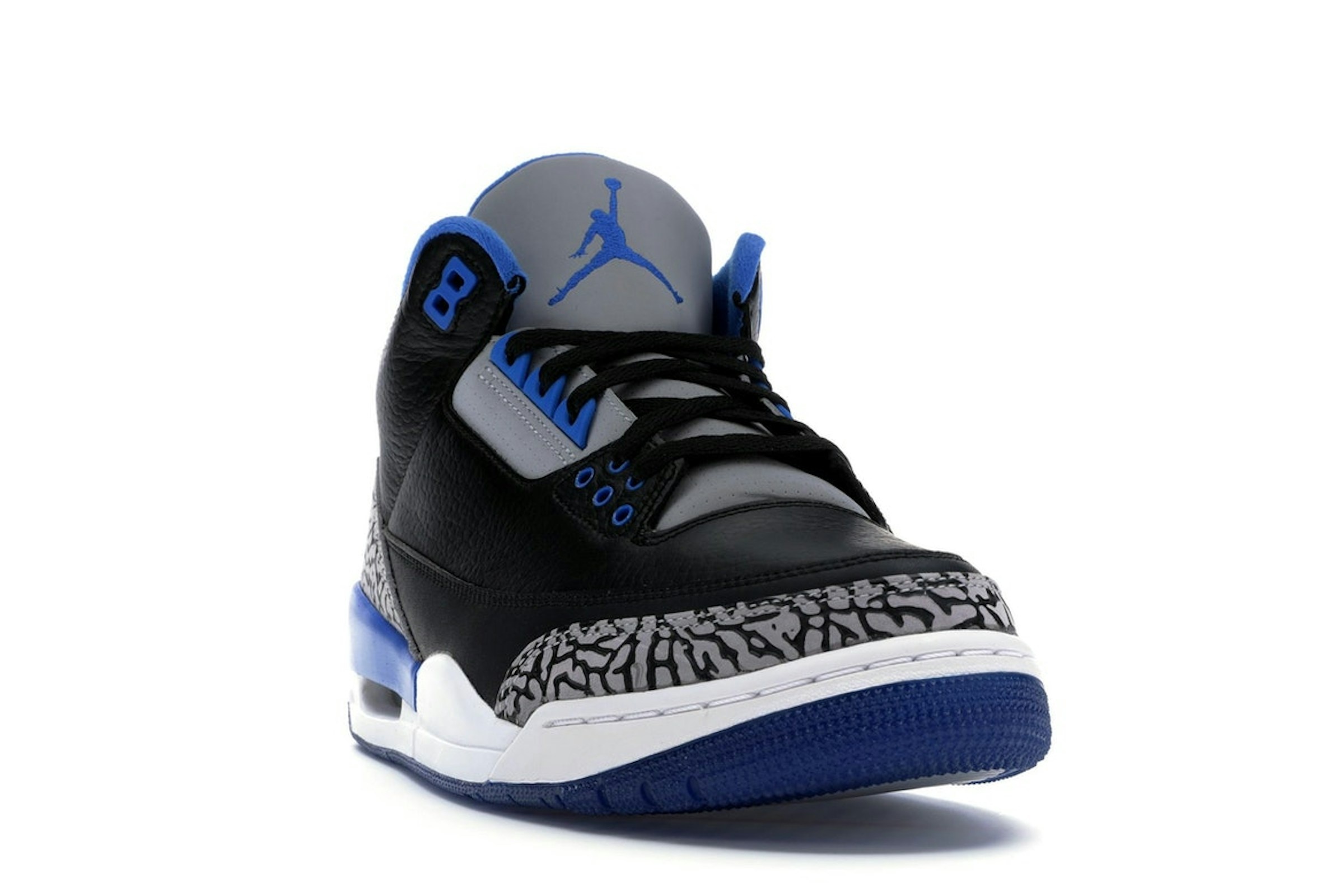 Air Jordan 3 Retro Trainers 136064-007 - Black/Sport Blue