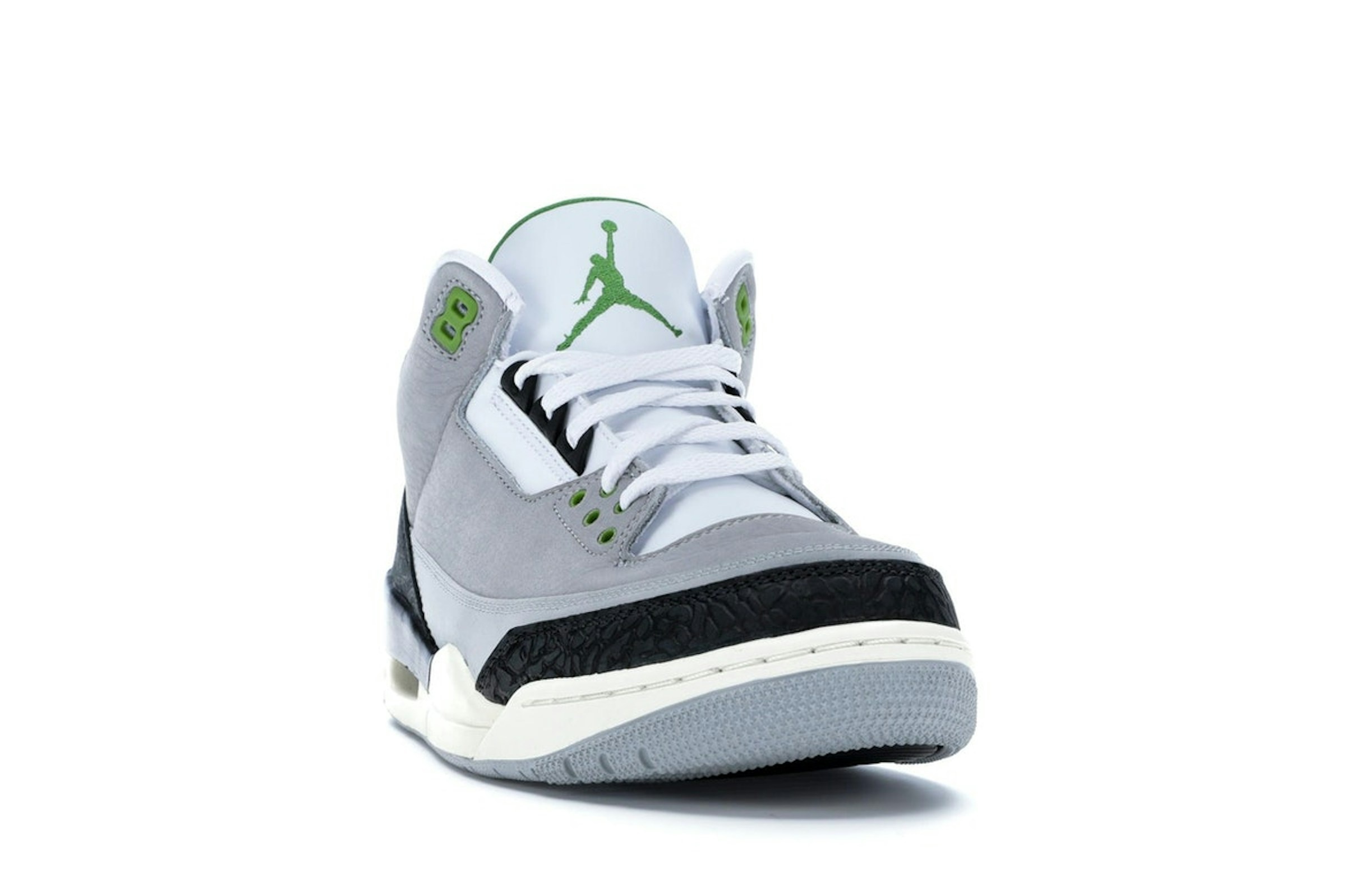 Jordan 3 Retro Chlorophyll Trainers 136064-006 - Light Smoke Grey/Chlorophyll/Black/White