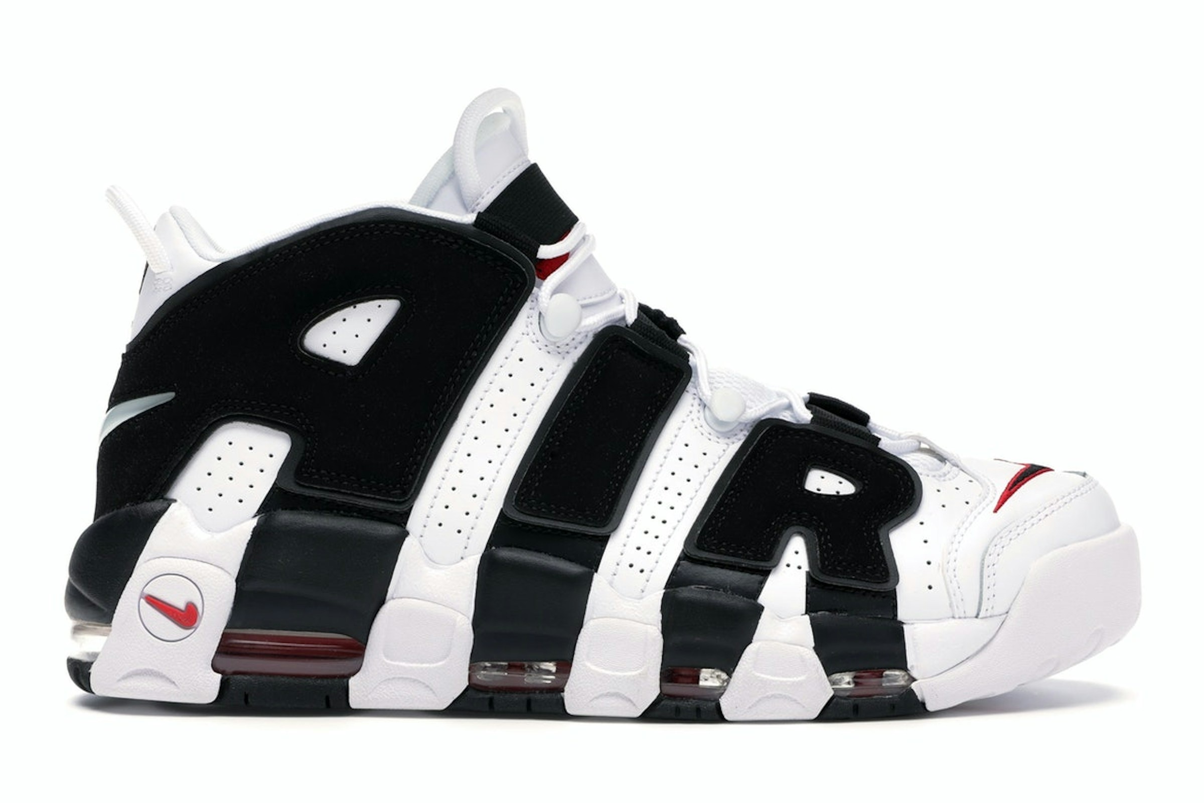 Nike Air More Uptempo Scottie Pippen Trainers 414962-105 - White/Black/Red Leather