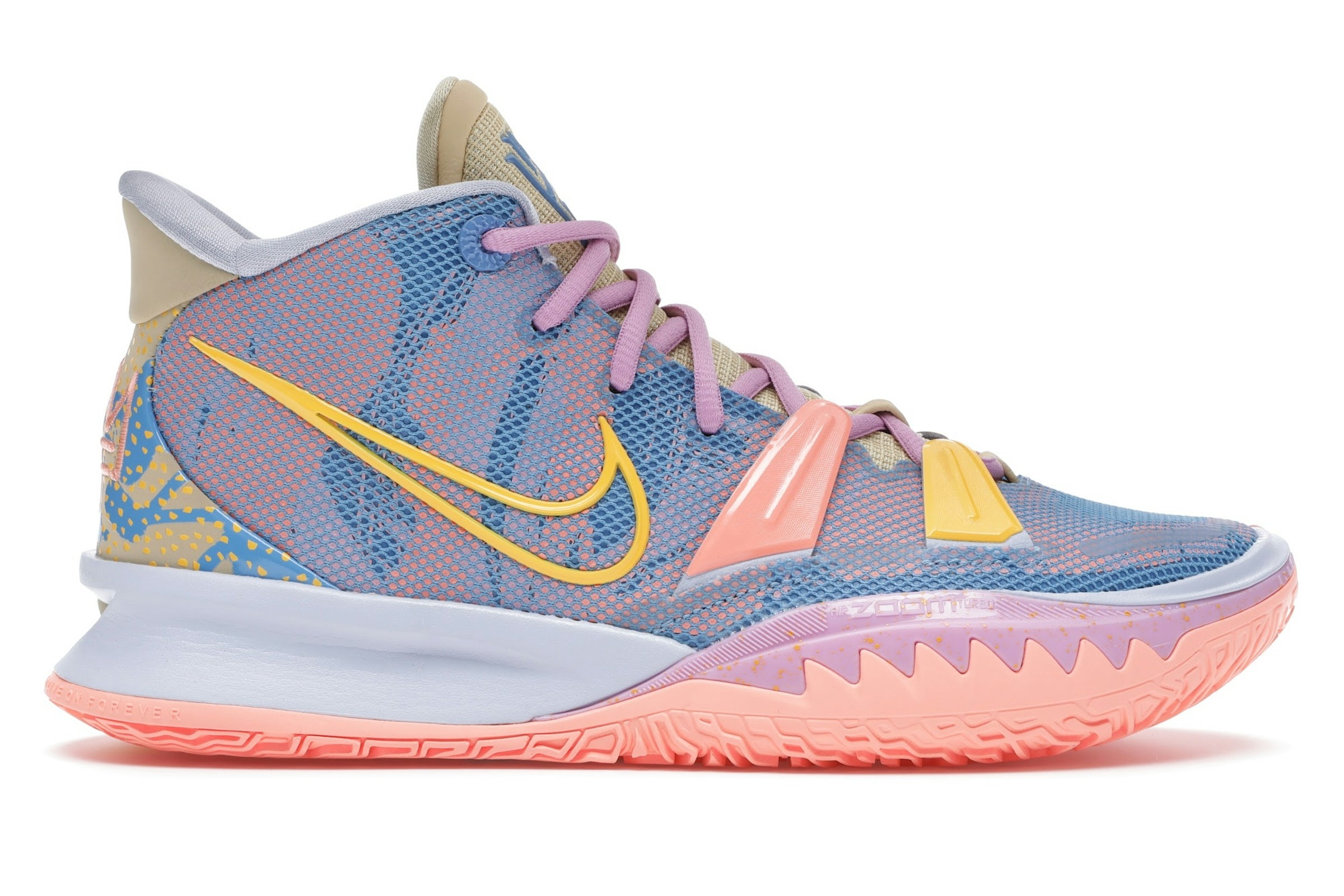 Nike Kyrie 7 Preheat Expressions Trainers - DC0588-003 - Ghost/Laser Orange/Blue Beyond