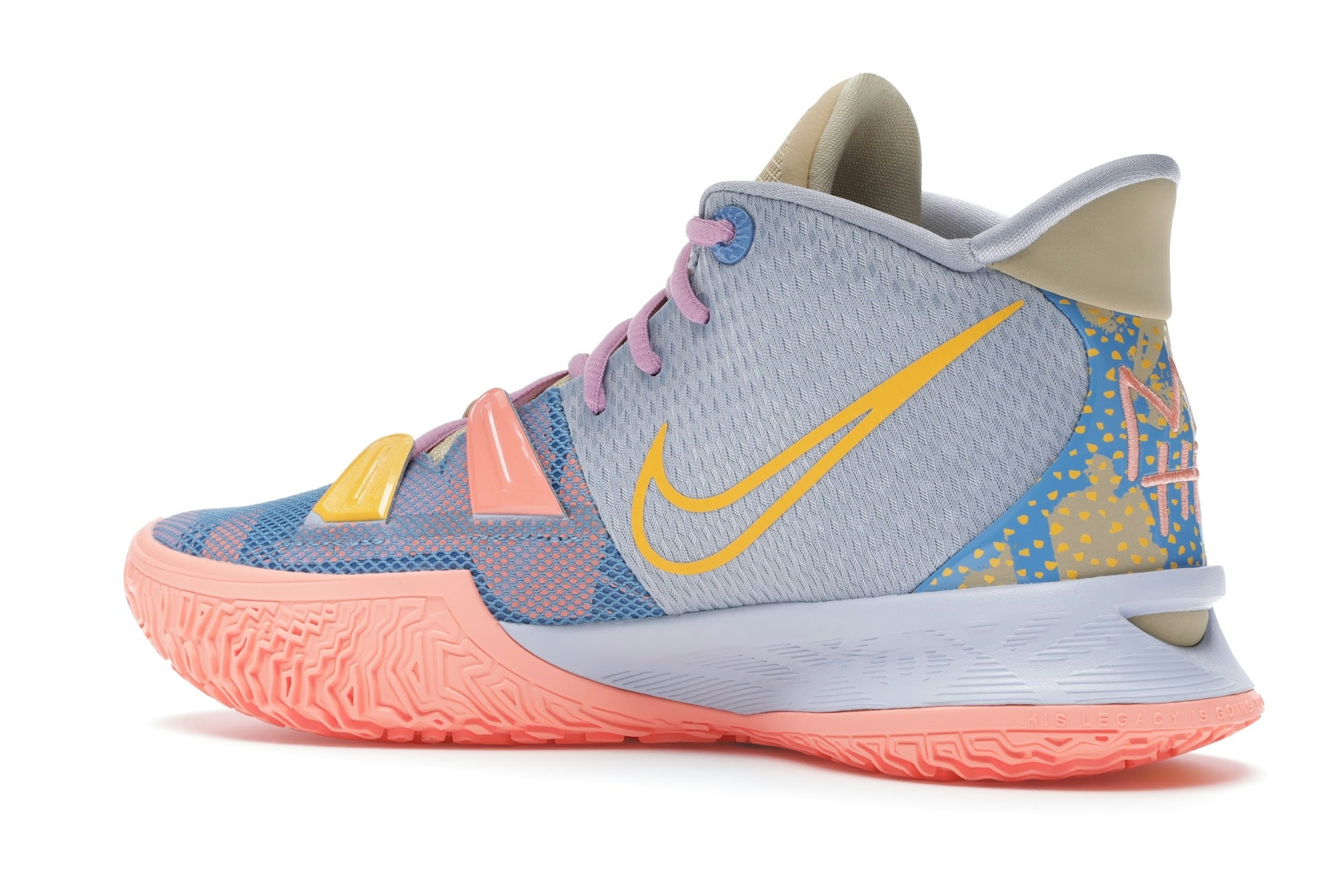 Nike Kyrie 7 Preheat Expressions Trainers - DC0588-003 - Ghost/Laser Orange/Blue Beyond